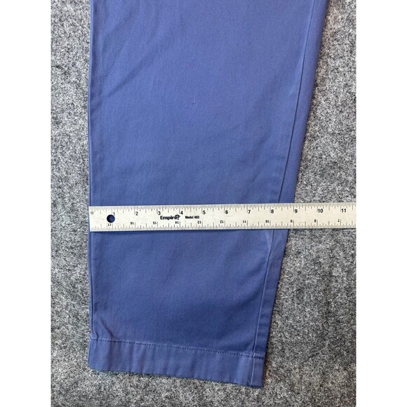 Brooks Brothers Mens Chino Pants Size 36x32 Blue Clark Classic Flat Front Casual - Picture 8 of 9